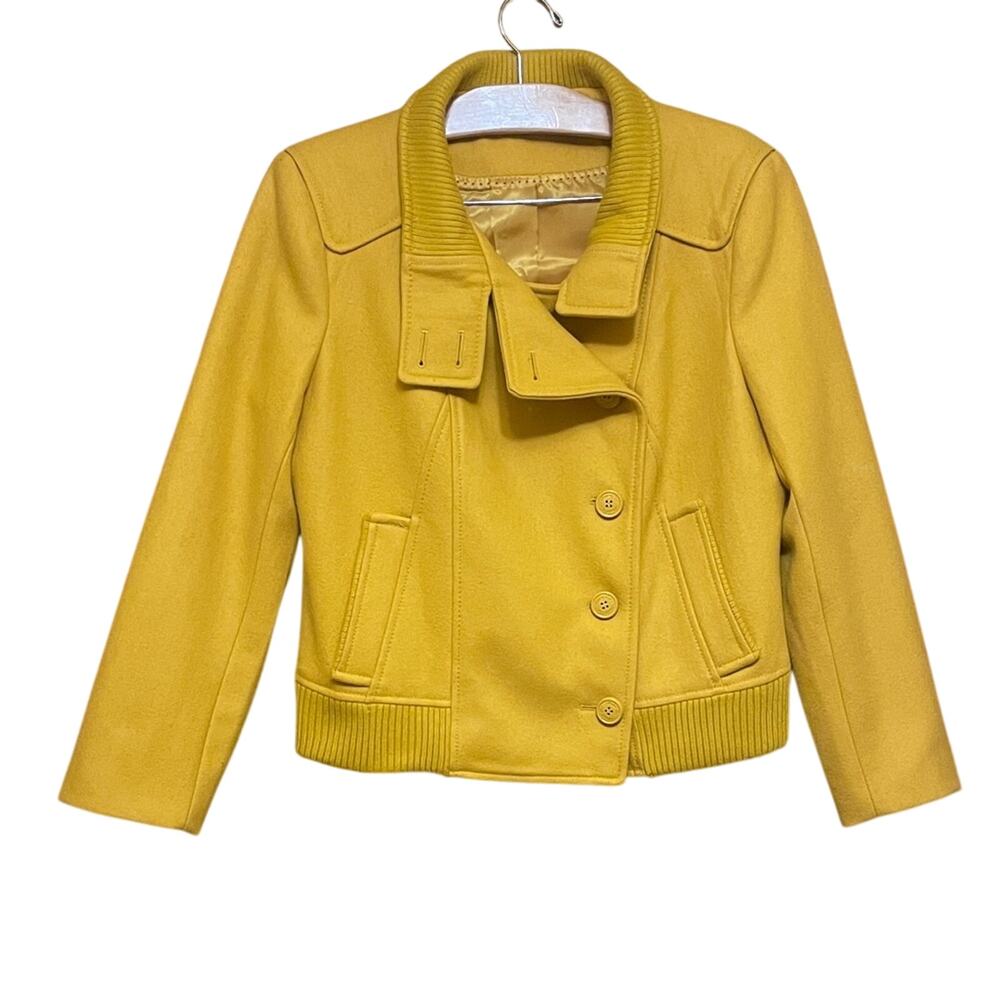 Kenneth Cole Mustard Yellow Cropped Jacket.  L